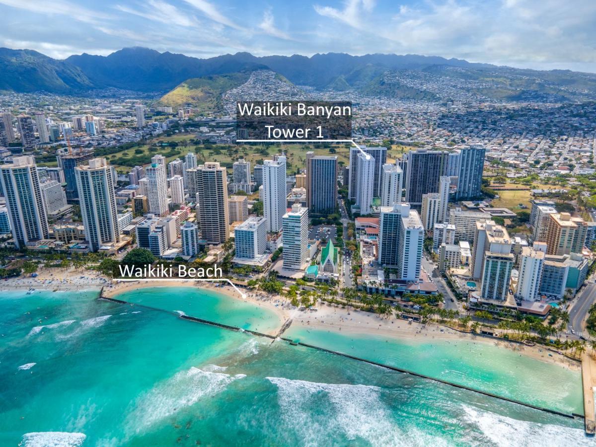 Waikiki Banyan Oasis With Partial Ocean View, 1-Block To Beach, Free Parking Apartment Honolulu Exterior photo